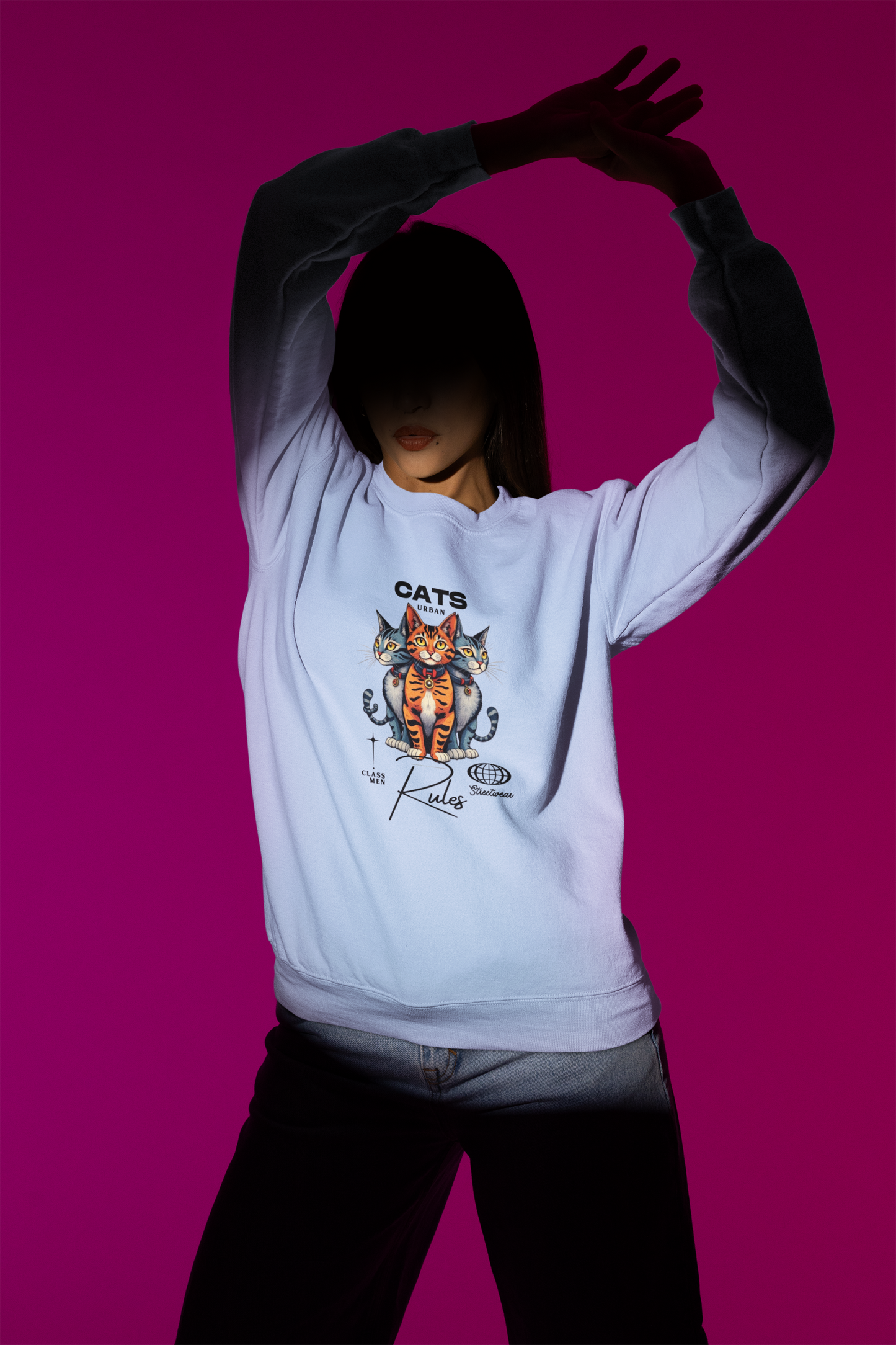 SUDADERA UNISEX -CATS RULES-