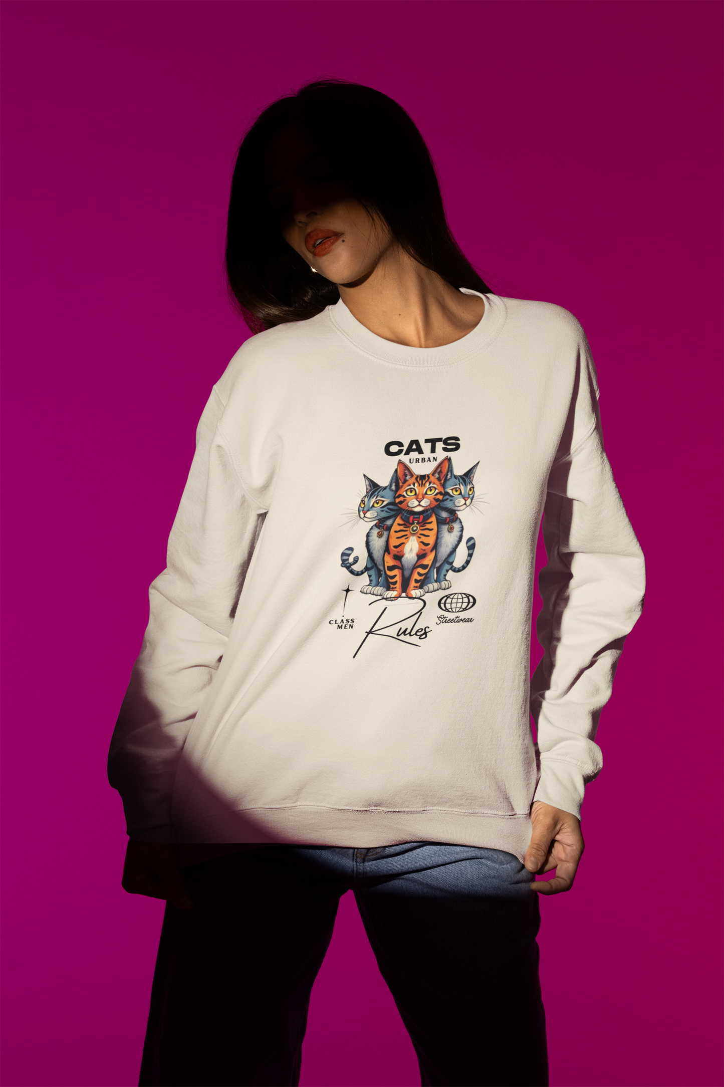 SUDADERA UNISEX -CATS RULES-